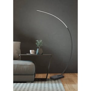 Lampadar Bangkok, LED, metal/plastic, negru, 22 x 180 x 128 cm