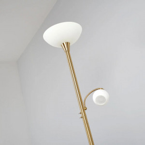 Lampadar Elaina, LED, metal/sticla, alb/auriu, 34 x 182,5 cm - Img 7