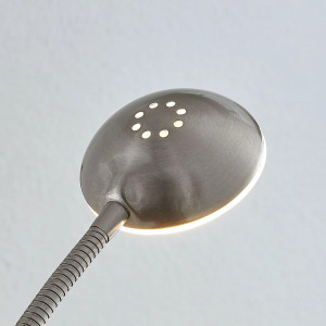 Lampadar Giacomo, LED, metal/sticla/policarbonart, nichel, 10,5 x 144 cm - Img 4