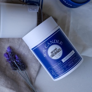 Lumânare din Soia Lavandă, Scullys, 180 g, 40h - Img 2