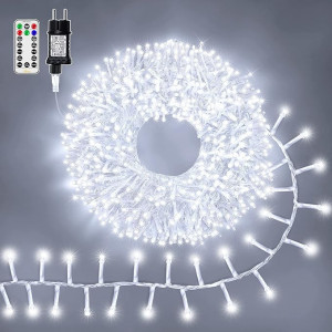 Luminite de exterior 15 m, 1000 LED-uri cu 8 moduri și temporizator, alb rece - Img 1