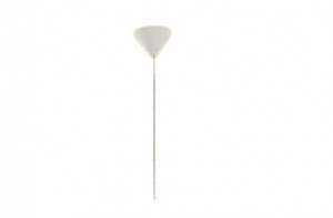 Pendul cu abajur din pene FOG, gri inchis, cablu alb, 45 x 30 cm