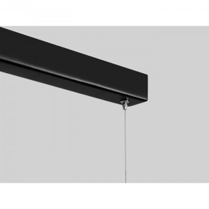 Lustra tip pendul Buehler, metal, neagra, 80 x 126 x 4 cm, 60w - Img 3