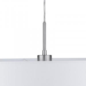 Lustra tip pendul Patience, metal/tesatura, alb, 53 x 53 x 110 cm - Img 3