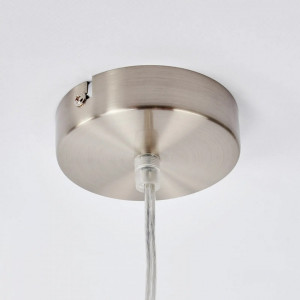 Lustra tip pendul Ravena, metal/sticla/plastic, crom/transparent, 30 x 120 cm - Img 3