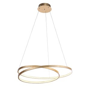 Lustra tip pendul Roman, LED, metal/acril, auriu, 55 x 120 cm