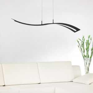 Lustra tip pendul Trio Salerno, LED, metal, negru, 12 x 115 cm - Img 2