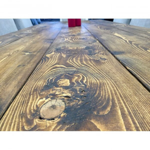 Masa Bundyhill, lemn masiv, maro, 100 x 78 x 74 cm - Img 2