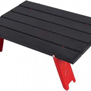 Masa laterala pliabila MOVKZACV, aluminiu/ABS, rosu/negru, 41,2 x 29 x 13 cm - Img 1