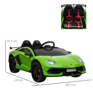 Masina electrica copii Re-Bloom Lamborghini Aventador, 12V 2x35W, PP/metal, 123x66.5x45.5 cm, telecomanda, 3-5 km/h, autonomie 45 min, varsta 3-8 ani, 25 kg - Verificat A · Re-Bloom - Img 3