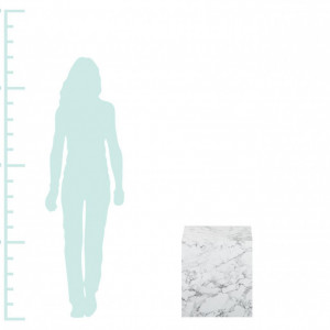 Masuta laterala Lesley, patrata, efect de marmura, 45 x 50 x 45 cm - Img 7