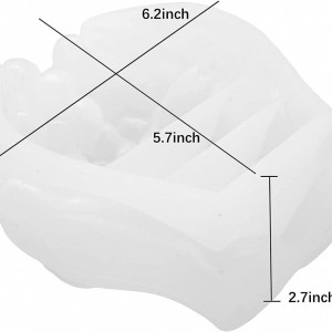  Matrita pentru tava de bijuterii NIANGAO, silicon, alb, 15,7 X 14,5 X 6,8 cm