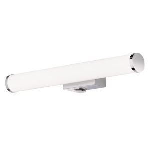 Mattimo aplica LED 40x6x9 cm, 4.3W 450lm 3000K, sticla acrilica, cadru metal cromat, comutator basculant, alb/argintiu - Verificat A · Re-Bloom