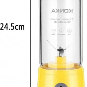 Mini Blender portabil MiliPow, USB, plastic/otel inoxidabil, galben, 420 ml - Img 2