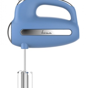Mixer de mana Fram FHM-3005BL, Putere 300W, 5 Viteze + Turbo, Teluri si carlige inox, Bleu - Img 2