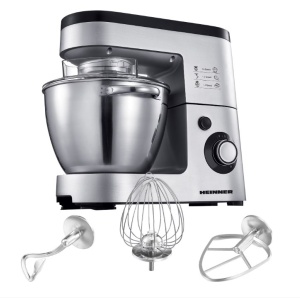Mixer planetar Heinner HPM-1500XMC-V2, RESIGILAT, 1 AN GARANTIE, 1500W, 6 viteze, Bol 5.5l, Inox