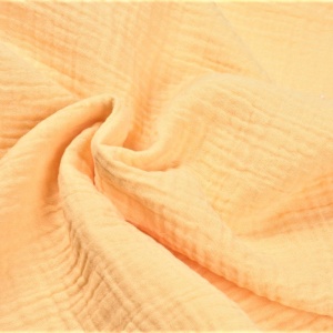 Muselina bumbac organic galben 80x80 cm - Img 2