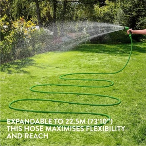 Navaris furtun gradina extensibil 11.25-22.5m, pistol 7 functii, rezistent UV, presiune max 10 bar, auto-contractabil, 1.15kg, verde - Verificat A · Re-Bloom - Img 4