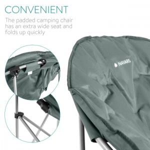 Navaris scaun pliabil de exterior, captusit, max 150kg, 84x22x21cm, Gri - Verificat A · Re-Bloom - Img 2