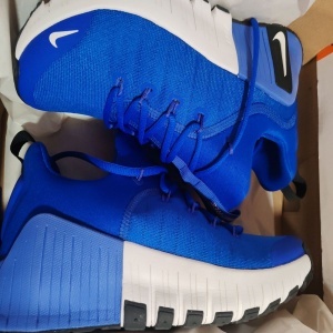 Nike, Pantofi Free Metcon 6, pentru fitness, Albastru lavanda, Albastru royal, Alb optic, 42.5, Resigilat, Grad A - Img 2