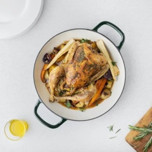 Oala emailata antiaderenta din fonta Navaris pentru plite/cuptoare - 29,5 cm - 3,5 L - Verde, Resigilat, Grad A - Img 4