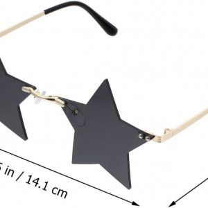 Ochelari pentru recuzita foto Jojofuny, metal/plastic, negru/auriu, 14 x 14,5 cm - Img 2