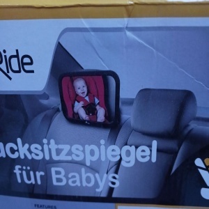 Oglinda auto supraveghere bebe, MyHappyRide, fixare tetiera, suport anti-alunecare, negru, Resigilat, Grad A - Img 6