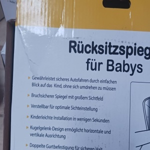 Oglinda auto supraveghere bebe, MyHappyRide, fixare tetiera, suport anti-alunecare, negru, Resigilat, Grad A - Img 6