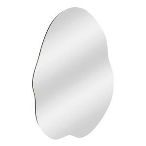 Oglinda decorativa Asir, sticla/MDF, negru, 60 x 85 x 2,2 cm