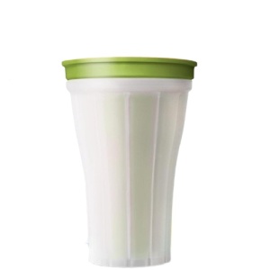 Pahar pentru bauturi cu gheata Duufun, silicon, alb/verde, 150 ml, 14,5 x 9,8 cm