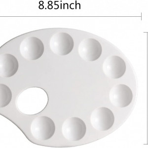 Paleta pentru vopsea HEIGOO, plastic, alb, 22,4 x 16,9 cm - Img 5