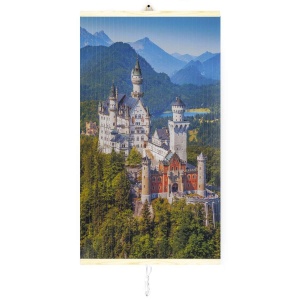 Panou radiant electric decorativ TRIO, incalzire cu infrarosu 420W/210W, model Castel Neuschwanstein, 100 x 57 cm - Img 1