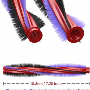 Perie de schimb pentru aspiratoril Dyson V6 SV03 BONBELONG, plastic, negru/rosu/albastru, 18,5 cm - Img 6