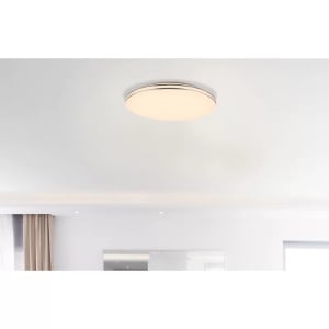 Plafoniera Albrecht, LED, metal/acril, alb/argintiu, 8 x 53 x 53 cm