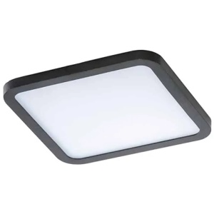 Plafoniera incastrata LED AZzardo Slim 15, 12W, 3000K, patrat, negru, IP44