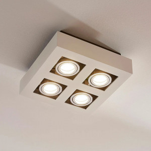 Plafoniera Vince, LED, aluminiu, alb, 25 x 25 x 8,5 cm - Img 5