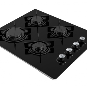 Plita incorporabila Heinner HBH-M402IEGBK, Gaz, 4 arzatoare, Latime 60cm, Aprindere electrica, Sticla neagra - Img 3