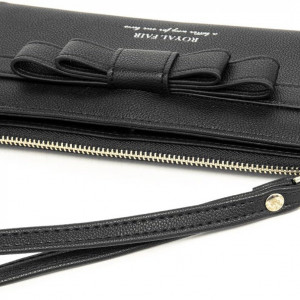 Geanta pentru femei ROYALFAIR, piele PU, negru, 19,5 x 9, 5 cm 