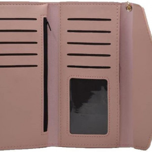 Portofel pentru femei MARLUIS, piele artificiala, roz deschis, 19 x 9,5 cm - Img 2