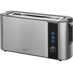 Prajitor de paine ECG ST 10630 inox , 1000 W, 2 felii, 6 niveluri rumenire - Img 1