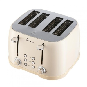 Prajitor de paine Fram FTP-800CR, Putere 1600W, Capacitate 4 felii, 6 nivele de rumenire, Crem - Img 2