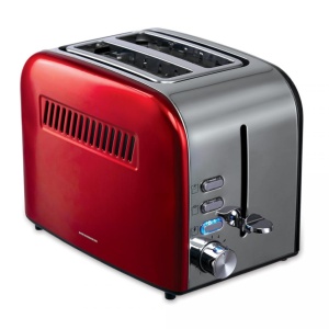 Prajitor de paine Heinner HTP-850RDIX, Putere 850W, 7 nivele de rumenire, 3 functii, Rosu/Inox - Img 1
