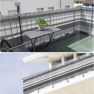 Prelata pentru balcon Sekey, polietilena/metal, gri, 90 x 600 cm - Img 6