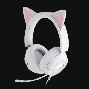 Produs Resigilat Casti Razer Kraken Kitty V3 X, frecventa raspuns 20 Hz â€“ 28 kHz, sensibilitate 98 dBSPL / mW at 1 kHz by HATS si microfon unidirectional, sensibilitate microfon -42 Â± 3 dBV / Pa, 1 kHz, alb