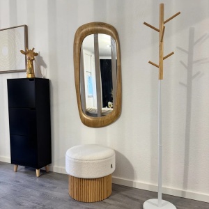 Produs Resigilat Cuier Re-Bloom Auburn, lemn de pin/otel, 6 agatatori, 29x29x170 cm, alb/natur - Verificat A - Img 4