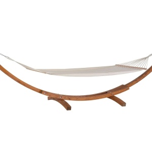 Produs Resigilat Hamac Re-Bloom Treviso, lemn zada/bumbac, 415x124x122 cm, 150 kg, 43 kg, bej/maro - Verificat A