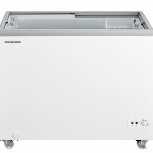Produs Resigilat Lada frigorifica cu capac glisant Heinner HSF-M255WHC, clasa energetica: C, functionare convertibila (Frigider/Congelator), capac glisant din sticla, capacitate totala: 255L, control mecanic cu termostat ajustabil, 1 cos