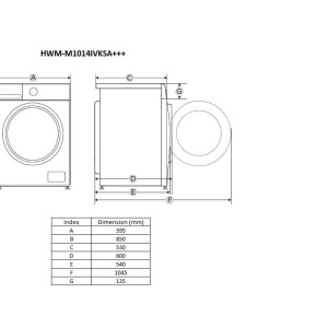 Produs Resigilat Masina de spalat rufe Heinner HWM-M1014IVKSA+++, Capacitate 10kg, Viteza De Centrifugare 1400rpm, Clasa Energetica A, Motor Inverter, 14 Programe, Control Touch, Display Digital, Program Rapid 15 Min, Program Spalare Steam - Img 2