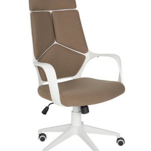 Produs Resigilat Scaun de birou Re-Bloom Delight II, textil/plastic, 64x64x116-126 cm, 120 kg, rotire 360°, maro/alb - Verificat A