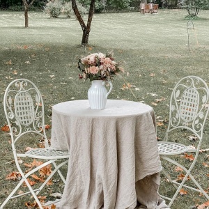 Produs Resigilat Set 2 scaune gradina pliabile Re-Bloom Bivio, metal, 43x52x93 cm, 120 kg, alb-galui - Verificat A - Img 3